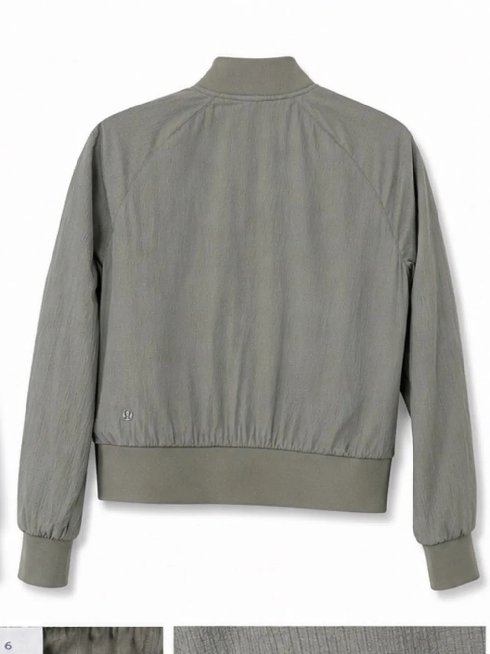 Lululemon Olive Green Lightweight Bomber Jacket Size 6 NWOT Full Zip